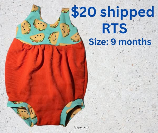 Taco Bubble Romper 9months