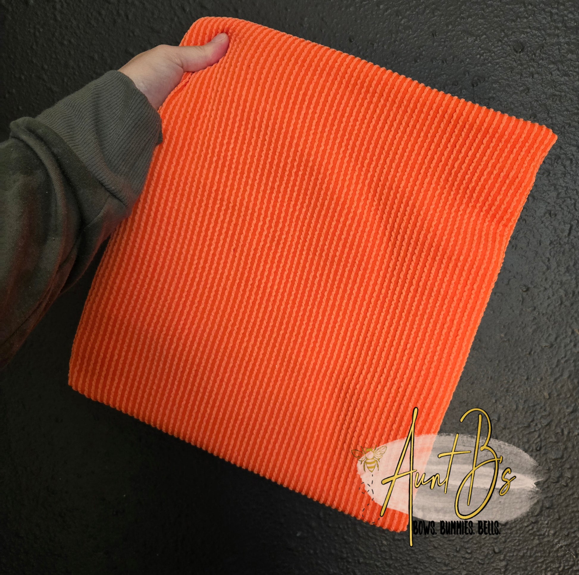 Orange waved Ribknit