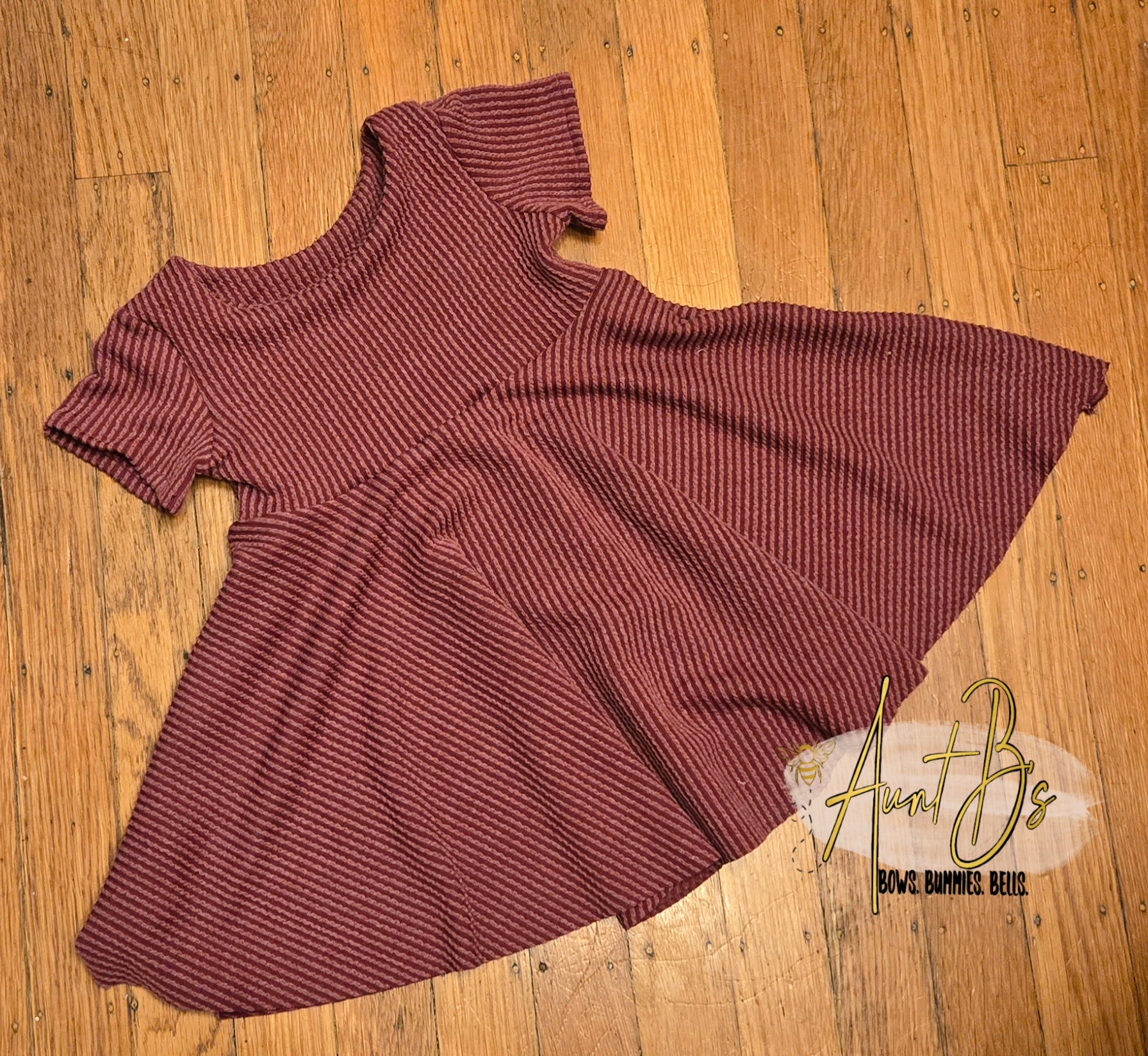 Burgandy waved Ribknit