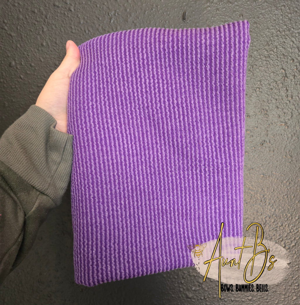 Purple waved Ribknit